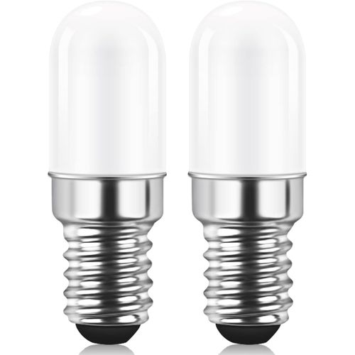 Kal-Ampoule Led E14 Pour Réfrigérateur, 1.5w Équivalent À 15w, Blanc Chaud 3000k, Ampoule Pour Frigo, Lampe De Sel, Machine A Coudre, Non Variable, Lot De 2