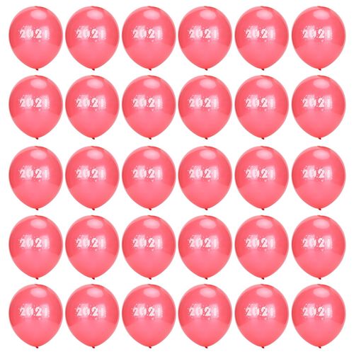 Lot de 30 ballons numerotes 2021, decorations pour fetes, mariages, remises de diplomes, Nouvel An, rouge