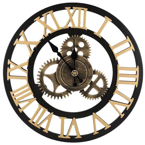 Horloge murale a engrenages, decoration industrielle retro, modele d'interieur vintage, accessoires pour la maison, pendentif