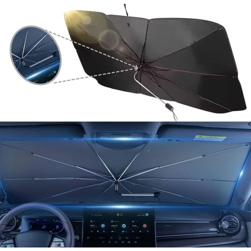 Checarzhn--No1-Ynp Parapluie Pare-Soleil Auto Pare-Br Int¿¿Rieur Avant - Mod¿¿Le 2024 Avec Poign¿¿E Pliante - Accessoires Auto Protection Uv - Pare-Soleil Pour Voiture 135x70 Cm