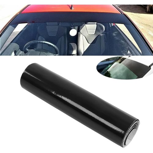 Checarzhn--No1-Bande Pare-Soleil Pour Pare-Br De Voiture Van, Bande Pare-Soleil Pour Pare-Br De Voiture, Noir Brillant 140x20cm Autocollant Universel Pour Pare-Br En Pvc Pour Automobiles