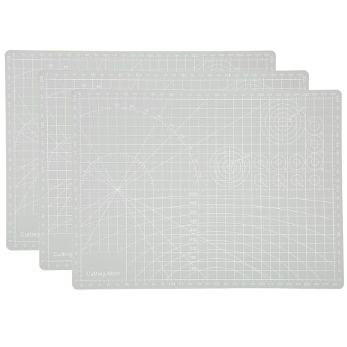 Lot de 3 tapis de decoupe pour modele en cuir, tampon de gravure, planche a echelle, film artisanal, auto-restauration