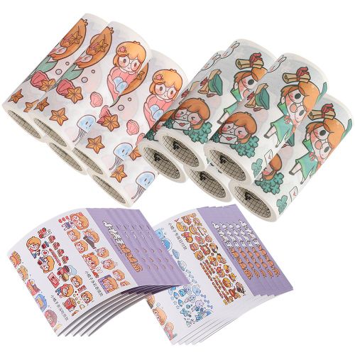Lot De 10 Boites De Rubans Adhesifs Washi A Motifs De Dessins Animes, Autocollants De Masquage Pour Decoration D'album De Scrapbooking Diy