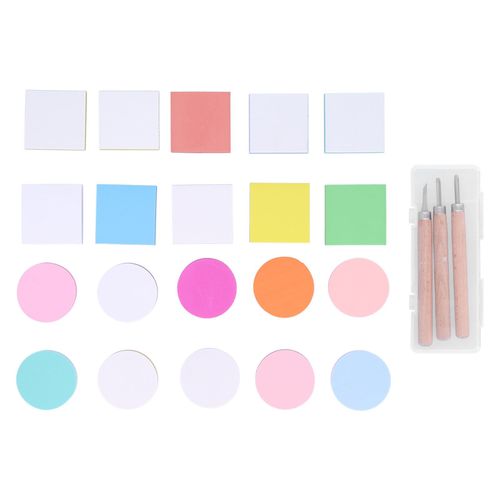 Kit de tampons en caoutchouc pour gravure, gravure en bloc, fabrication d'impression avec outils de decoupe, accessoires d'art