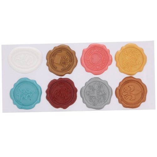 Etiquette de cire a cacheter retro, autocollant pour boite-cadeau, relief tridimensionnel rond