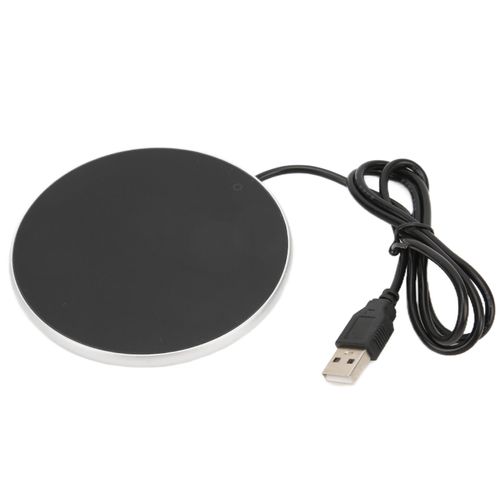 Chauffe-bougie intelligent, petit volume, portable, arret automatique, etanche, resistant a l'usure, dessous de verre chauffant pour tasses, argent
