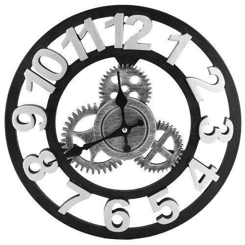 Horloge murale a engrenages, decoration industrielle retro, modele d'interieur vintage, accessoires pour la maison, pendentif