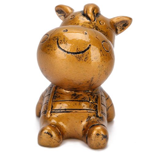 Lot de 2 decorations en resine representant un hippopotame mignon regardant vers le ciel etoile, decoration retro pour voiture