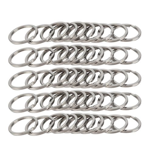 Lot De 50 Porte-Cles En Acier Inoxydable Antirouille, Multi-Usages, 30 Mm, Pour Pendentif, Cadeau