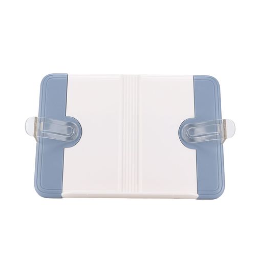 Support De Livre Mprince Pour Lecture, Support De Livre De Cuisine Mains Libres, Support De Manuel Reglable Avec Clip De Livre Secondaire Elastique, Bleu