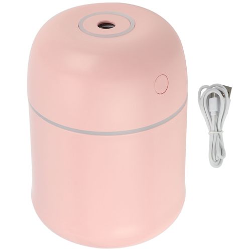 Humidificateur d'air rose, diffuseur d'aromatherapie de bureau, brumisateur portable USB leger 220 ml