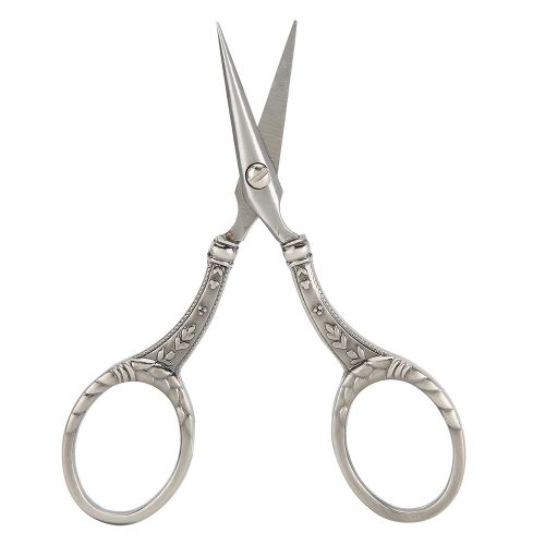 Ciseaux En Acier Inoxydable, Style Retro, Coupe-Papier, Outils De Couture Menagers (Gris Argente)