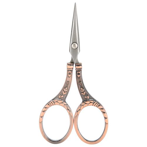 Ciseaux en acier inoxydable, style retro, coupe-papier, outils de couture menagers (cuivre)