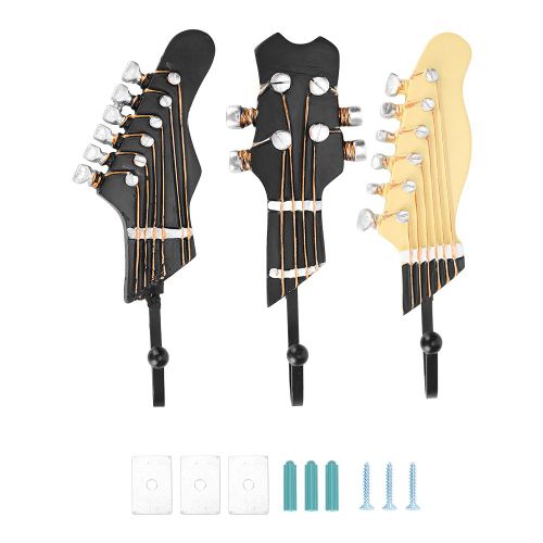 Crochet en fer style instrument de musique retro, decoration murale pour porte, crochets a vetements