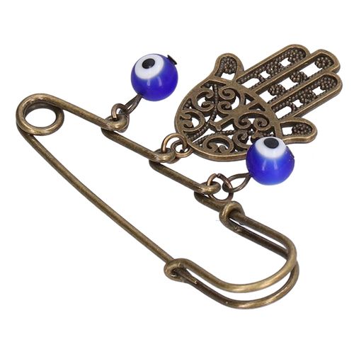 Epingles De Surete En Bronze, Palmier, Oil Bleu, Broche, Epingles, Ceinture Pour Homme, Changement, Petit Artefact