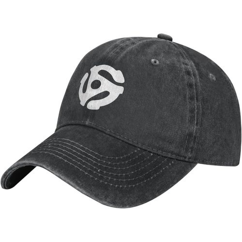 Dj 45 Tr/Min Adaptateur Chapeau De Cowboy Loisirs De Plein Air Réglable Chapeau De Cowboy Unisexe Noir