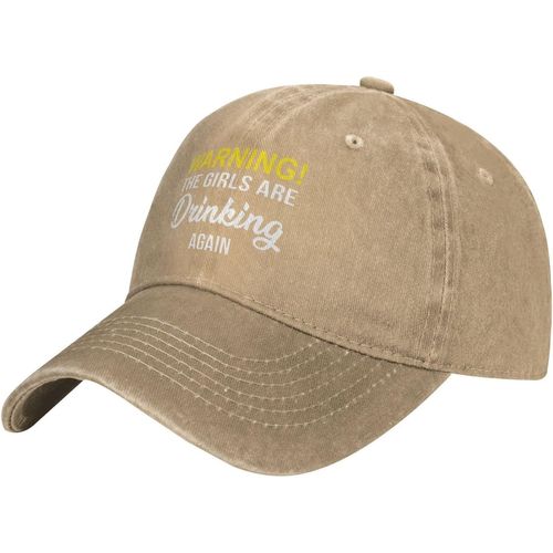Attention Les Filles Boivent À Nouveau Casquette De Cowboy Loisirs De Plein Air Chapeau De Cowboy Réglable Unisexe Noir