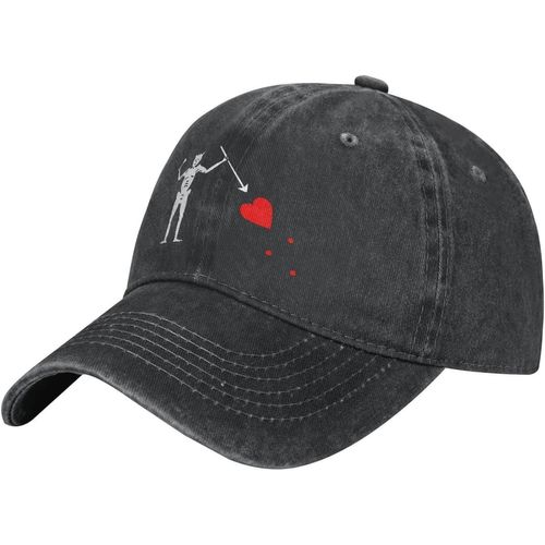 Casquette De Cowboy Avec Drapeau Pirate, Barbe Noire, Chapeau De Cowboy Réglable Pour Loisirs En Plein Air, Unisexe, Noir