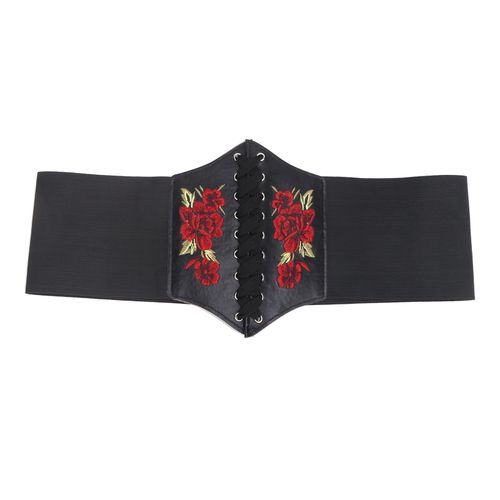 Ceinture Corset Elastique Large Pour Femme, Classique, Moderne, Vintage, A Lacets