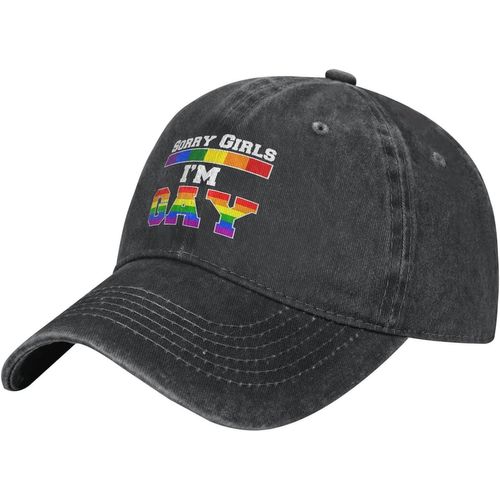 Casquette De Baseball Désolé Girls I'm Gay, Chapeau De Cowboy Réglable Pour Loisirs En Plein Air, Unisexe, Noir