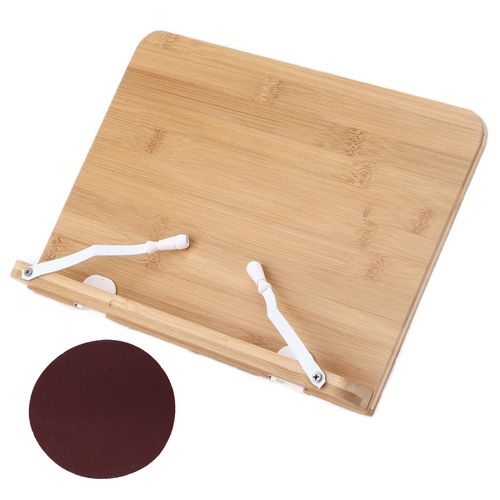 Support de livre pliable et reglable en bambou, portable, 23 x 33,8 cm, pour lecture