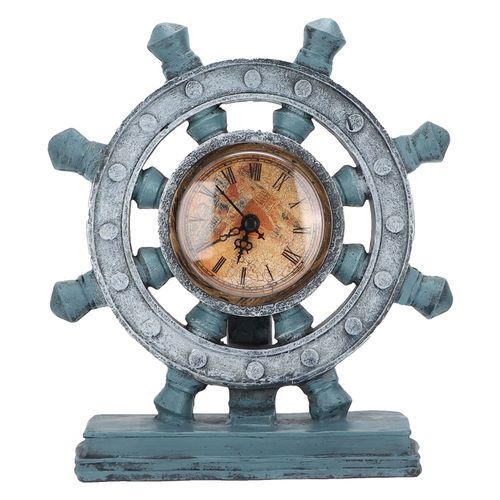 Horloge retro europeenne, gouvernail nostalgique, decoration idiographique pour salon, boutique, bureau