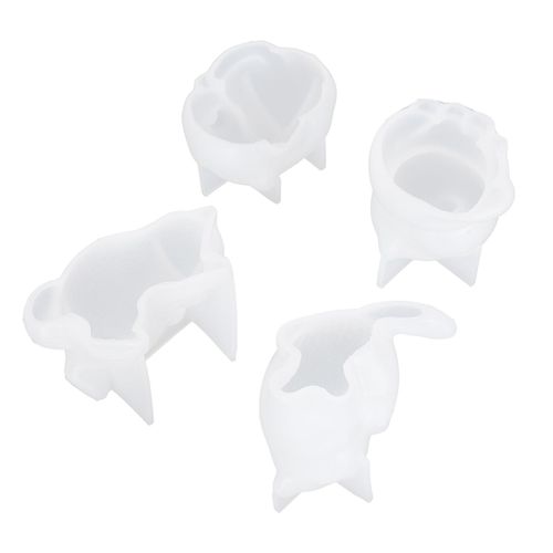 Lot de 4 moules en silicone en forme de chat, a faire soi-meme, en cristal, faits a la main, en forme d'animal, pour decorations artisanales