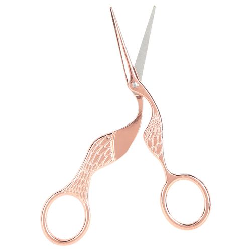 Ciseaux De Couture Vintage En Acier Inoxydable, Forme D'oiseau, Pointe Pointue, Or Rose