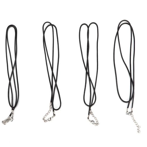 Lot De 4 Cordons Tour De Cou En Polyester Noir Pour Badges, Cartes D'identite, Telephones, Cles, Appareils Photo