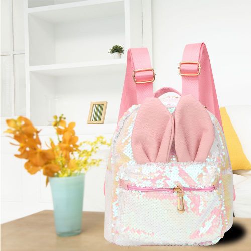 Sac a dos d'ecole reflechissant a paillettes pour enfant (#04)