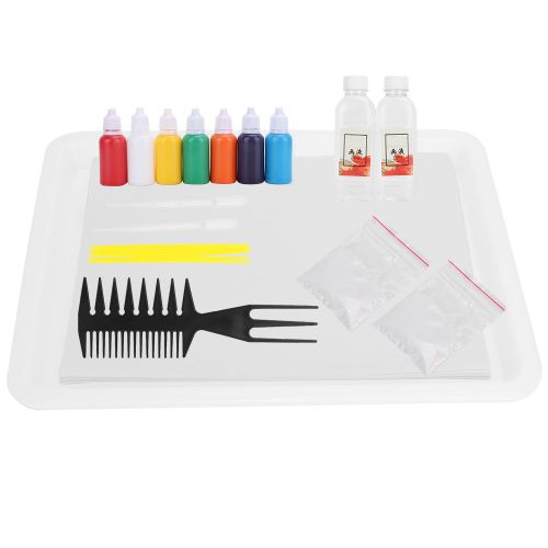 Pigment a l'eau pour marbrure sur papier Ebru Art Tool (A4 7 couleurs 20 ml)