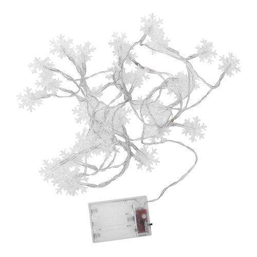 Guirlande Lumineuse Decorative A Led En Forme De Flocon De Neige, Lanterne Chromatique Pour Les Fetes, 40 Lampes Pour Ambiance/Neon