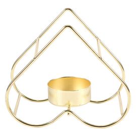 Chandelier romantique en fer forge, support a bougies double en forme de cour, decoration de bureau