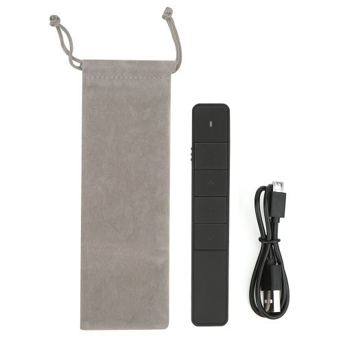 Presentateur laser sans fil rechargeable, telecommande PPT, stylo, pointeur electronique, recepteur USB, noir