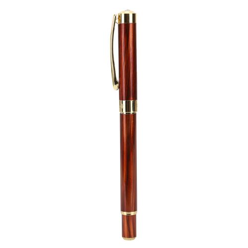 Stylo Plume En Metal Graine Bois, Stylo D'entrainement A La Calligraphie, Correction De Posture, Plume Iridium 0,5 Mm, Rouge