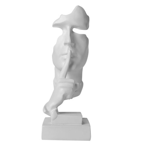 Sculpture En Resine, Modele Retro, Decoration De Salon, Artisanat, Avec Repose-Pieds Antiderapants, Blanc, 7116w-05