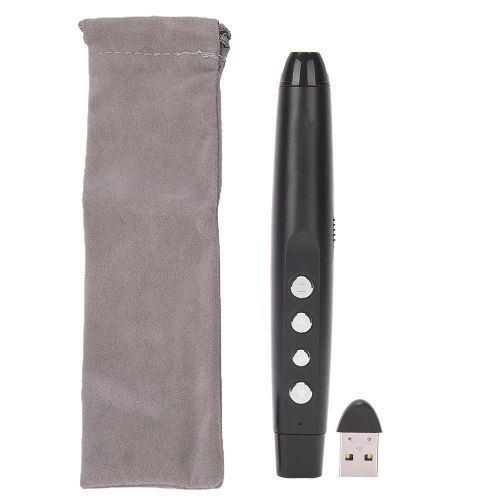 Stylo de presentation laser, pointeur electronique, telecommande PPT, noir