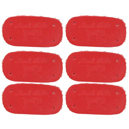 Lot de 6 etiquettes en cuir de vache faites a la main pour vetements, sacs, accessoires de decoration