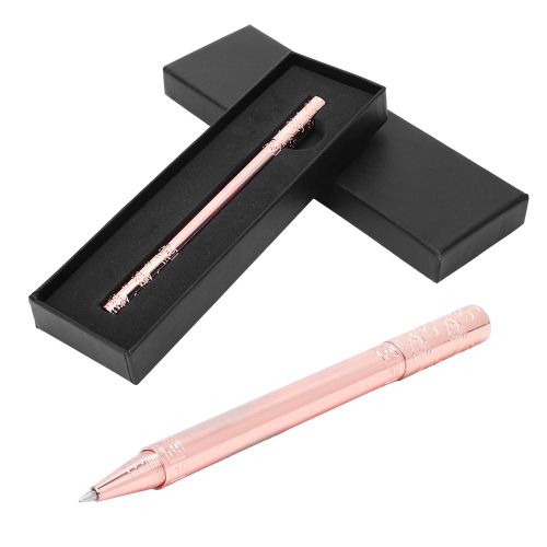 Stylo a bille gel retro dore, motif nuage de bon augure, stylo roller en laiton, papeterie de bureau, or rose