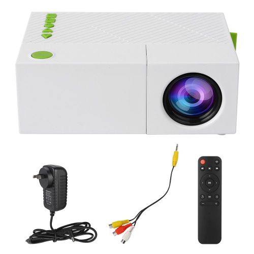 Mini projecteur LED portable, compatible home cinema 1080p, interface multifonction, prise 100-240 VAU