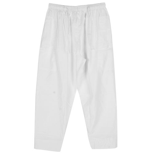 Pantalon Musulman Ample En Polyester Et Coton Pour Homme, Avec Ceinture Elastique, Style Afghan (Blanc, Taille M)