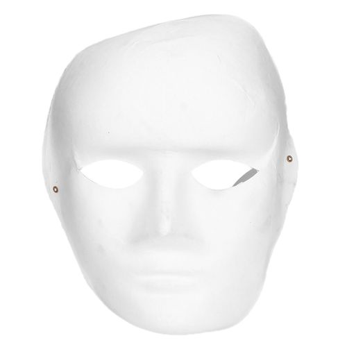 Lot De 5 Masques Blancs Pour Adultes, A Faire Soi-Meme, A Dessiner, Pour Deguisement D'halloween, Accessoire De Fete (Homme)