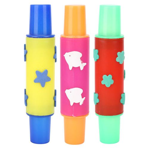 Lot de 3 pinceaux a peinture pour enfants, rouleau eponge, tampon, jouets educatifs
