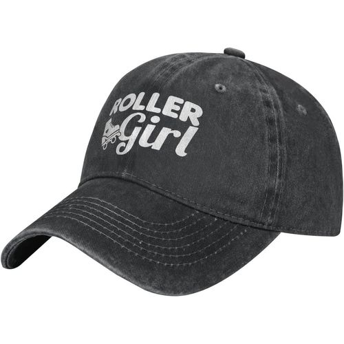 Roller Skate Girl Cowboy Cap Loisirs De Plein Air Chapeau De Cowboy Réglable Unisexe Noir