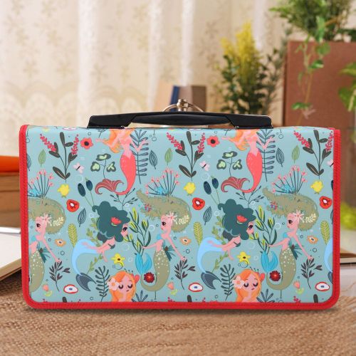 Boite A Crayons De Couleur A 120/168/216 Emplacements, Motif Sirene, Etui De Rangement Pour Stylos De Peinture (120)