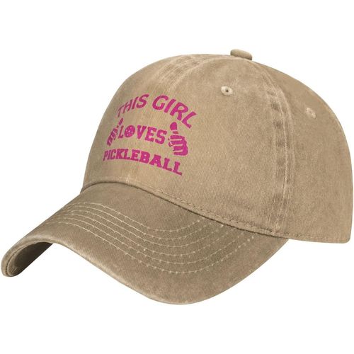 Cette Fille Aime Pickleball Chapeau De Cowboy Loisirs De Plein Air Chapeau De Cowboy Réglable Unisexe Noir