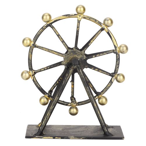Modele de grande roue en fer retro, decoration creative pour bureau, maison, salon, magasin, comptoir