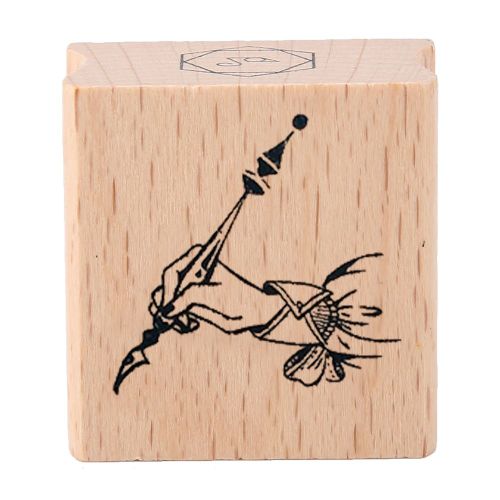Sceau en bois retro, sceau en bois et caoutchouc, pour decoration de livres laitiers (n¡ã 5)