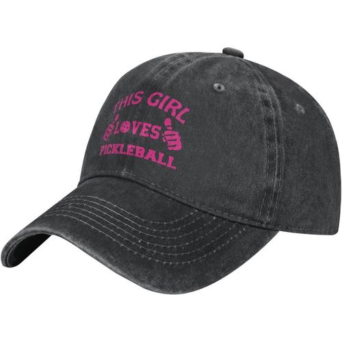 Cette Fille Aime Pickleball Chapeau De Cowboy Loisirs De Plein Air Chapeau De Cowboy Réglable Unisexe Noir