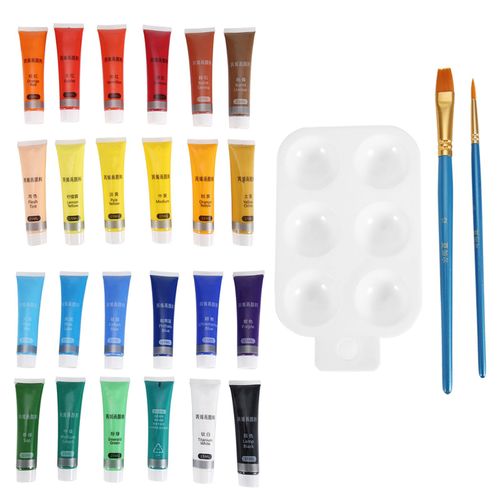 Coffret de peinture acrylique pour artistes, 24 couleurs x tubes de 25 ml, pigment de dessin professionnel